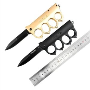Aluminum Four Finger Glove Folding Knife,schlagring – Bild 3