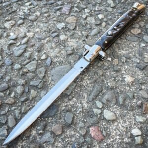 13 Zoll Big Boy Auto Italian Stiletto Switch Blade Black Pearl – Bild 4