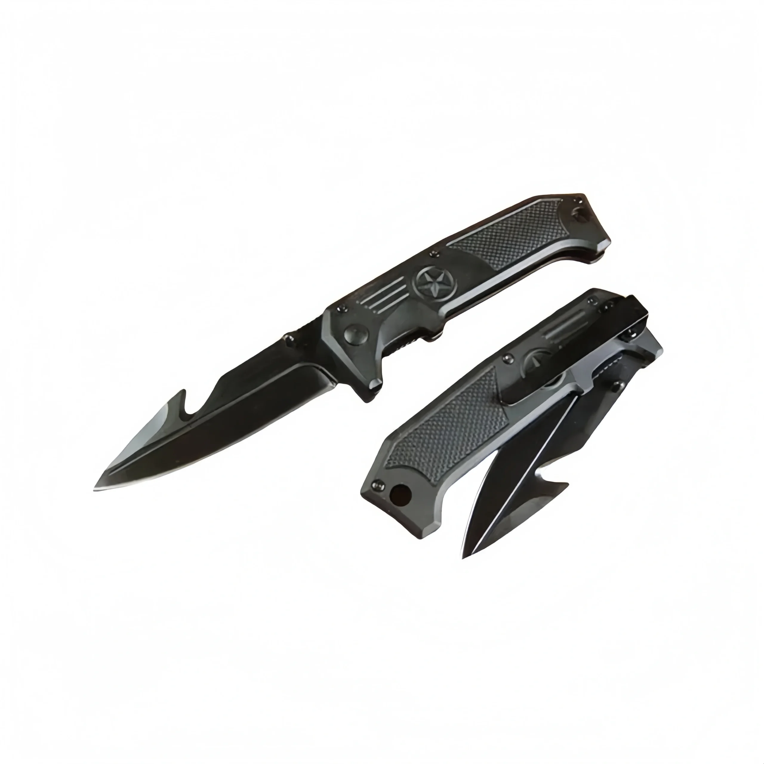 F34-scaled-1.webp Taktisches Taschenmesser C Rettungsmesser im Militrstil mit Cutterhaken und Taschenclip,Pocket Knife – Bild 1