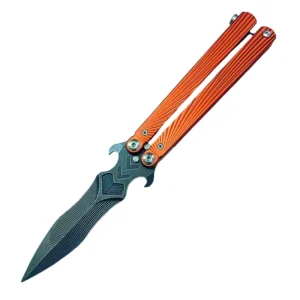 Butterflymesser ungeschrfter Aluminiumgriff bungstrainingsmesser Klapphand ausgefallenes Messer,Butterfly trainer – Bild 3