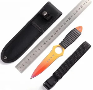 Angebundenes Skelettmesser Outdoor-Taschenmesser mit hoher Hrte Edelstahl Kleines gerades Messer,Skeleton Knife – Bild 3