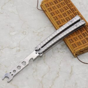Schraubenschlssel Butterfly bungsklappmesser CSGO Butterfly Werkzeug Training unklingen Butterfly Messer Werkzeug,Butterfly trainer – Bild 4