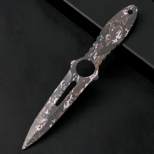 Skelettmesser Edelstahl Metall Trainings-Ziermesser,Skeleton Knife – Bild 10