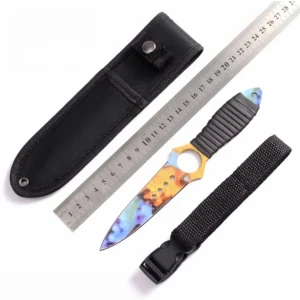 Angebundenes Skelettmesser Outdoor-Taschenmesser mit hoher Hrte Edelstahl Kleines gerades Messer,Skeleton Knife – Bild 8