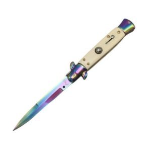 8,75 Zoll knöcherner Farbgriff AKC Stiletto Messer Springmesser