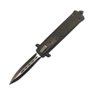 4,15 Zoll Dual Action Stilettmesser - Schwarz