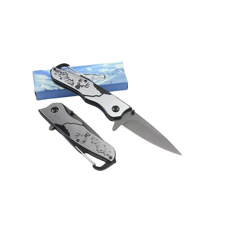 F46.jpg Taschenmesser im Jagdstil C Klappbares EDC-Messer mit Griffdesign in Berglandschaft,Pocket Knife