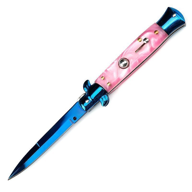 O1CN012ya5oN1t2bdr9Z43g_3914495844-0-cib.jpg 8,75 AKC Stiletto Springmesser mit rosa Griff