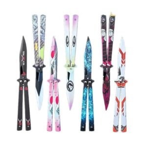 Ungeschrftes Butterfly-bungsmesser, Farb-Butterfly-Messer, Outdoor-Multifunktions-Klappmesser, Schaukel,Butterfly trainer