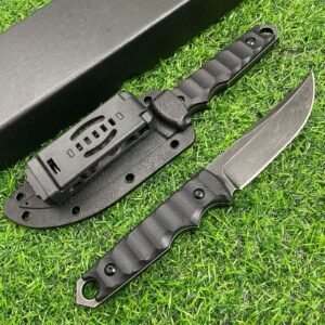 Italienisches Fox COC Survivalmesser G10 Griff K-Scheide Outdoor Kiel integriert,Bushcraft Messer