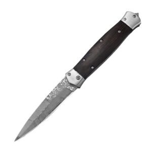 Klappmesser aus geschmiedetem Damaststahl