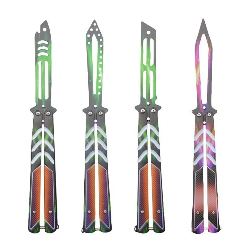 O1CN01wVBETp1uFiclJAgRL_2212789496008-0-cib-1.jpg Klappbares, ungeschrftes Butterfly-bungsmesser fr den Auenbereich, CSgo-Butterfly-Messer,Butterfly trainer