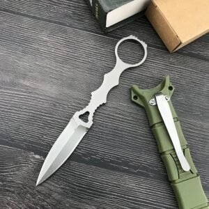 Feststehendes Messer Edelstahlklinge mit Kydexscheide Camping Tragbares ??berleben Taktische Multitools Hand EDC Messer