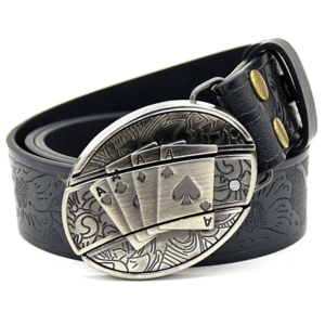Grtelschnalle Knife-Poker Knife Buckle geprgt schwarz,Gürtelschnalle mit messer