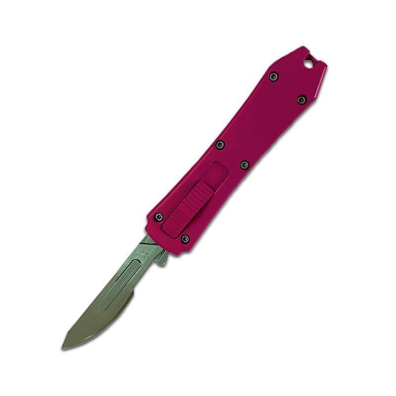 2-1.jpg Skalpell-Allzweckmesser mit 10 Klingen, rosa Kastenschneider