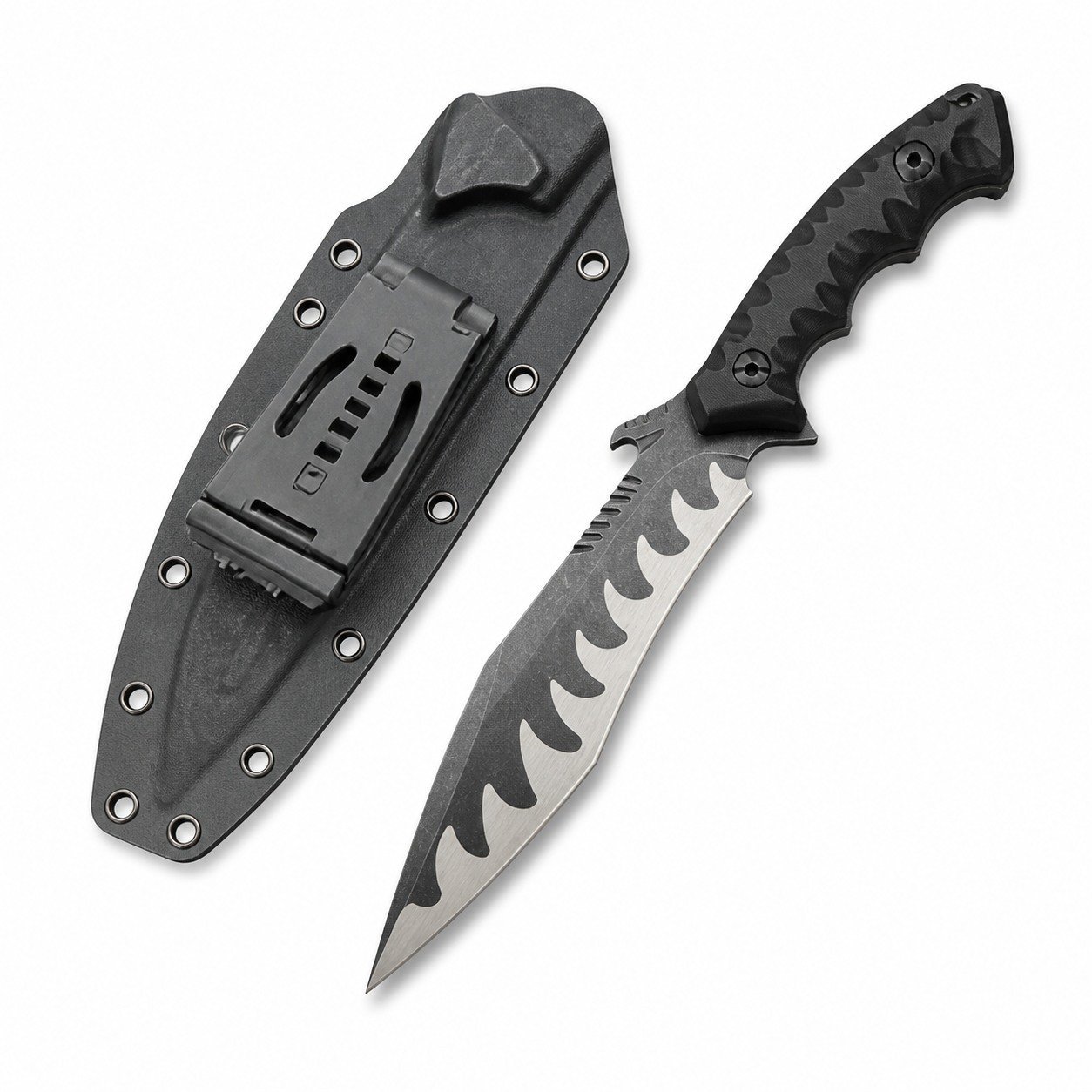 46036-main-white-clean K-Sheath Drachenklaue-Messer mit feststehender Klinge