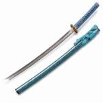 Ghost Handgefertigtes blaues Commander Samurai Messer mit fester Klinge