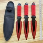 Wurfmesser-Trainingsset YF122 – 3-teilig, Roter Akzent